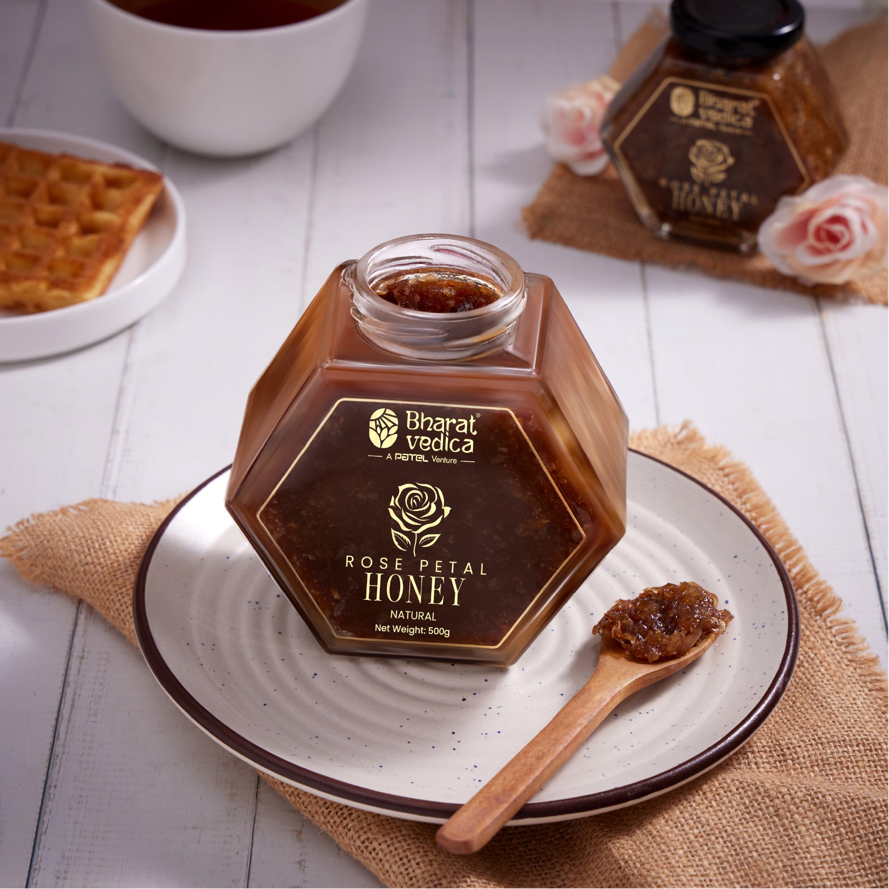 Rose petal honey premium lifestyle product image